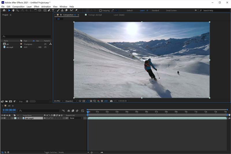 Start Adobe After Effects
