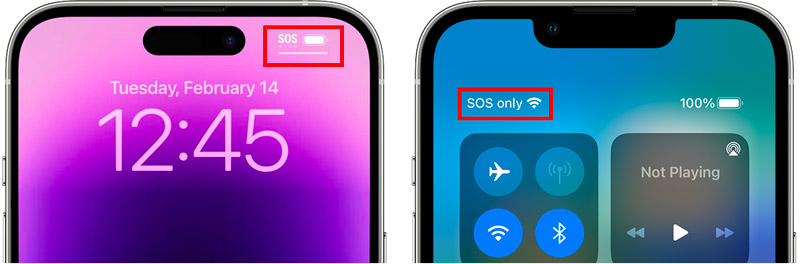 Το iPhone Carrier λέει μόνο SOS