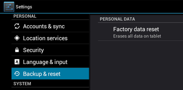 Reset fabryczny