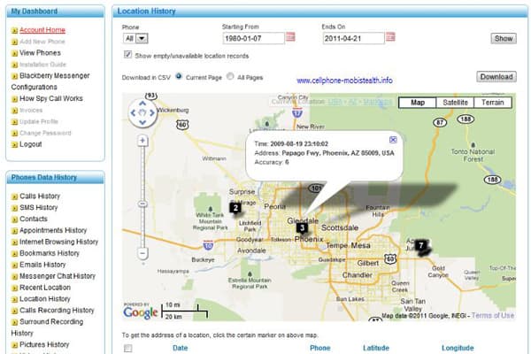 Ultimo software di localizzazione per iPhone