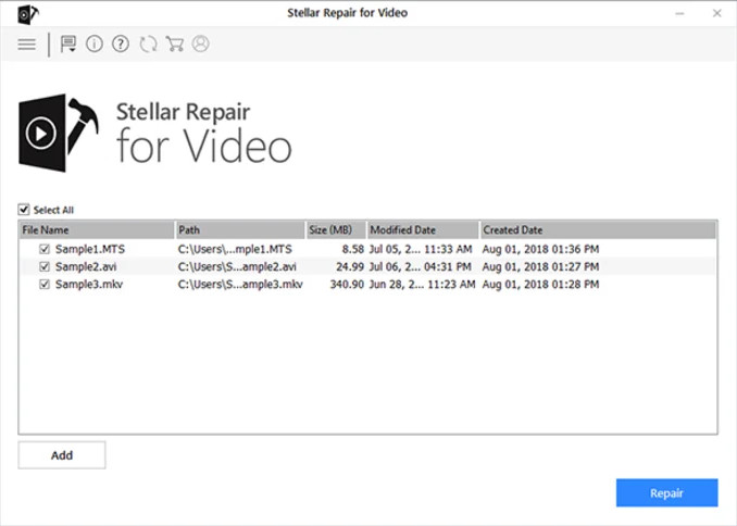 Stellaire reparatie voor video