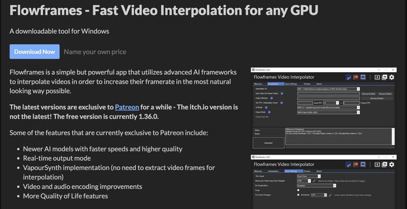 Flowframes Video Interpolation