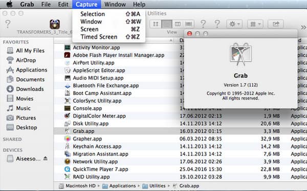Képernyőkép készítése Mac számítógépen