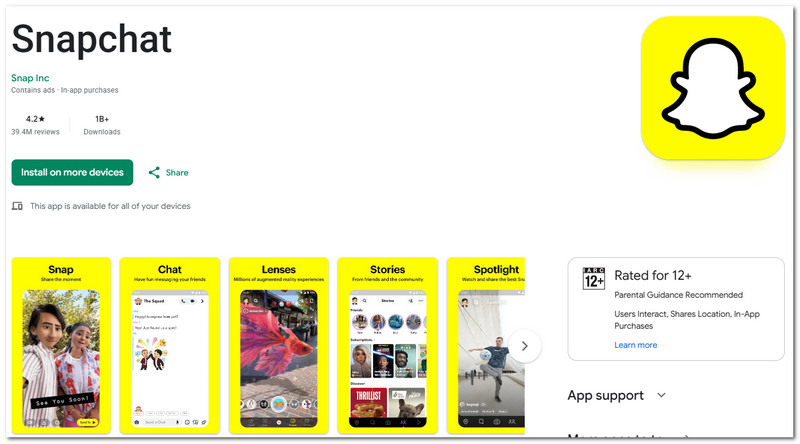 Snapchat Text Messaging App