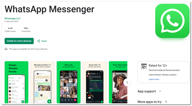 Whatsapp Text Messaging App