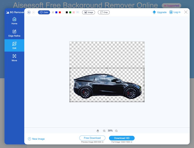 Modifica PNG trasparente online Aiseesoft