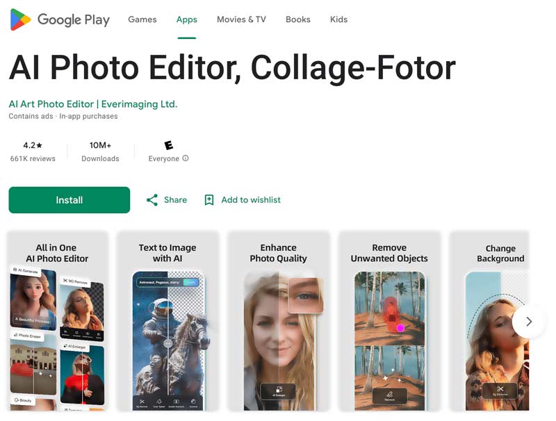 App per foto non sfocate per Android Fotor