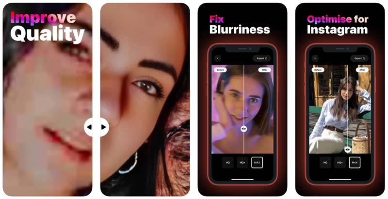 Fjern sløring af foto-app iOS Sharp AI