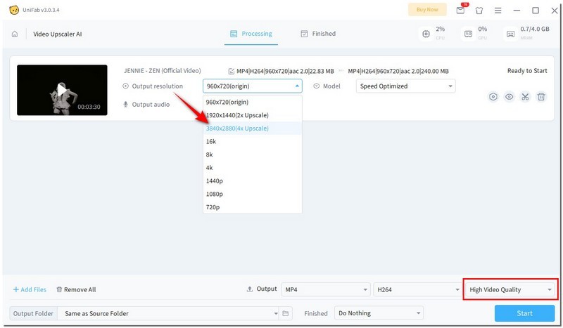 Change Resolution And Quality
