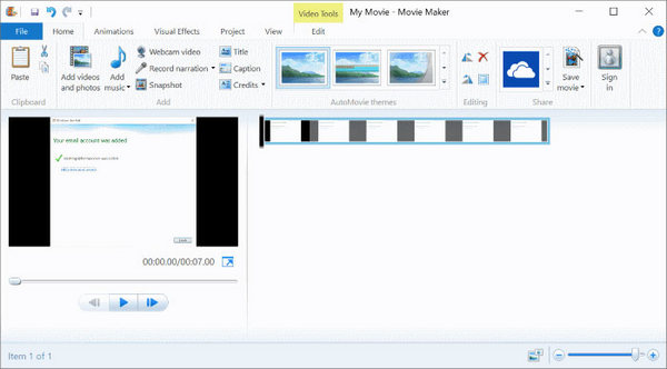 WMV szerkesztő - Windows Movie Maker