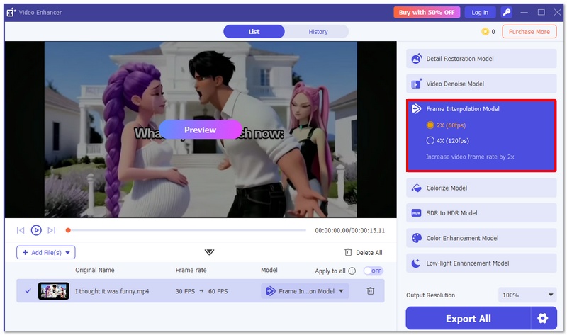 Choose Frame Interpolation Model