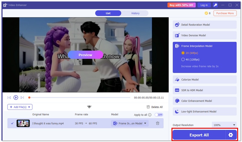 Export All The Video