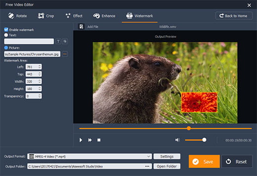 Sovrapposizione editor video gratuito