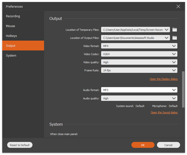 Personalizza la registrazione video