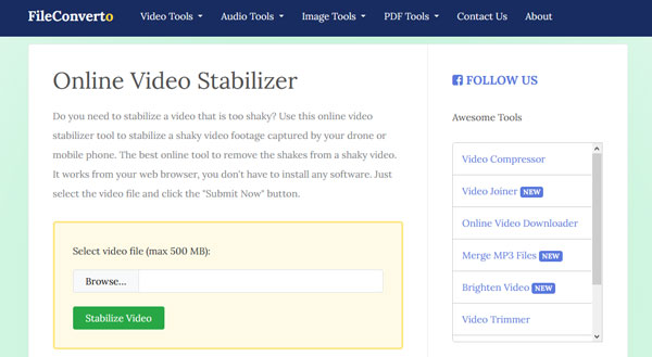 Stabilizzatore video online