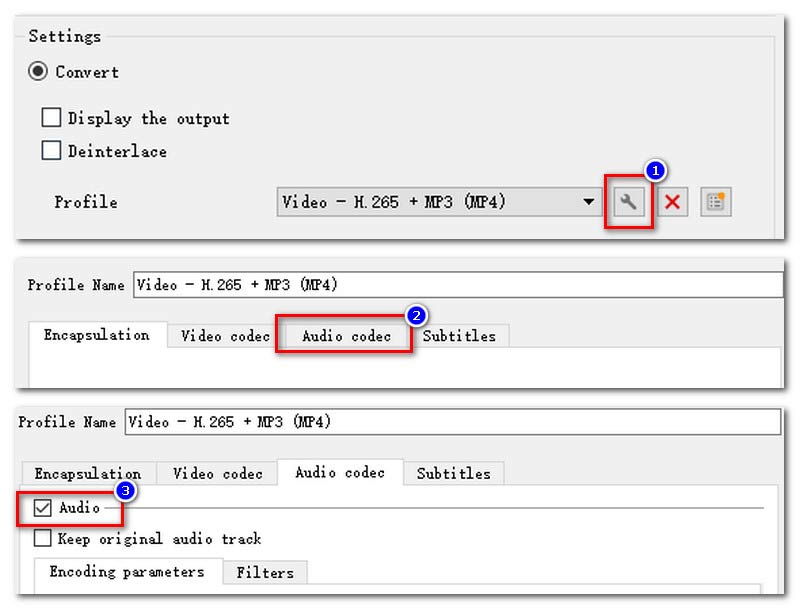 VLC Ota Audio Stream käyttöön