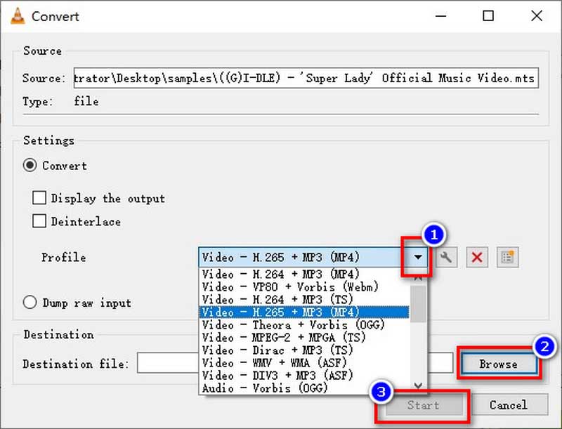 VLC MP4 Dönüştürücüyü Başlat