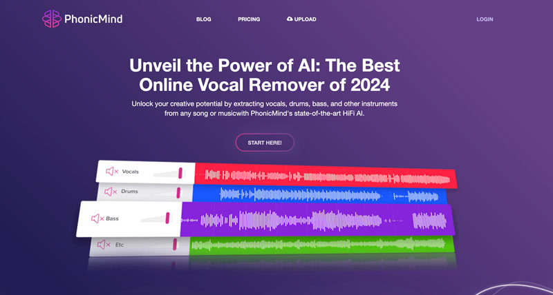 PhonicMind Online AI-vocale verwijderaar
