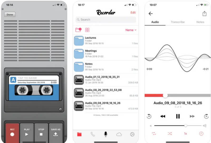 Registratore vocale ed editor audio