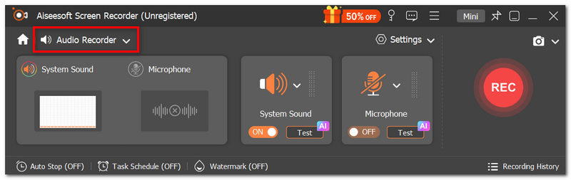 Choose Audio Recorder