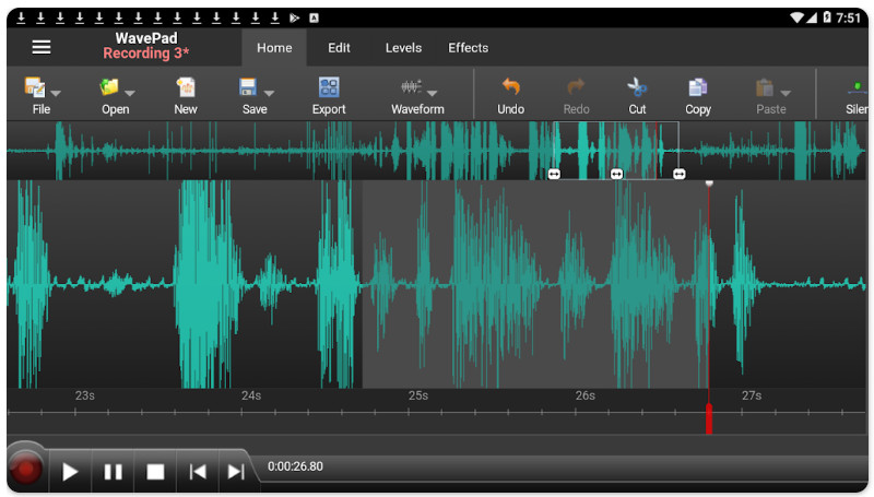 Editor audio Wavepad
