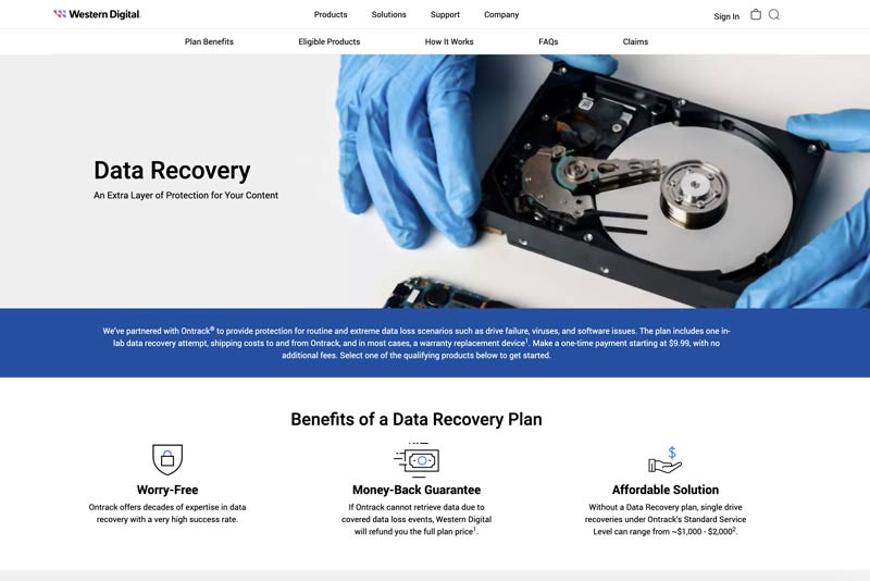 Western Digital Data Recovery Ontrack