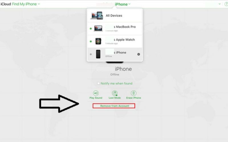 Remove Account Via Icloud