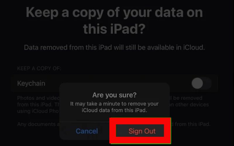 Click Sign Out