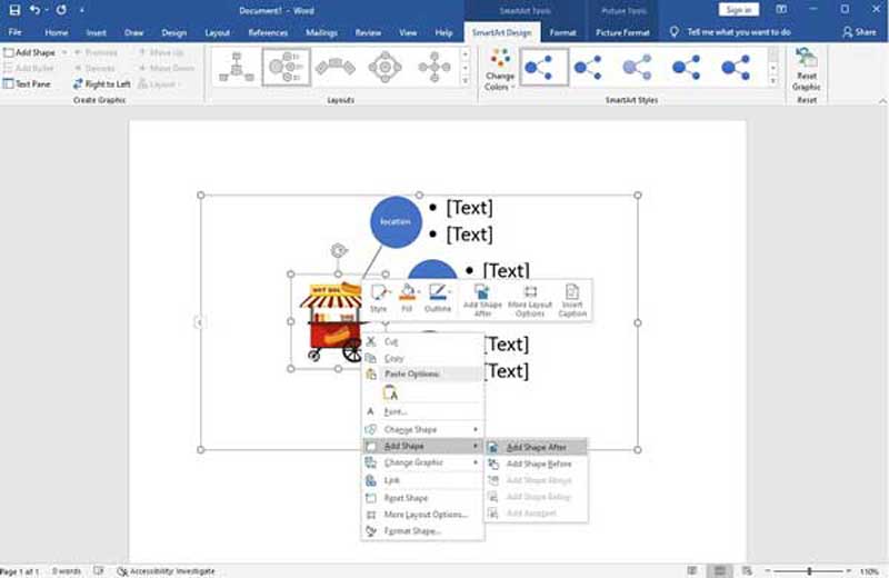 Affinitásdiagram Word Add