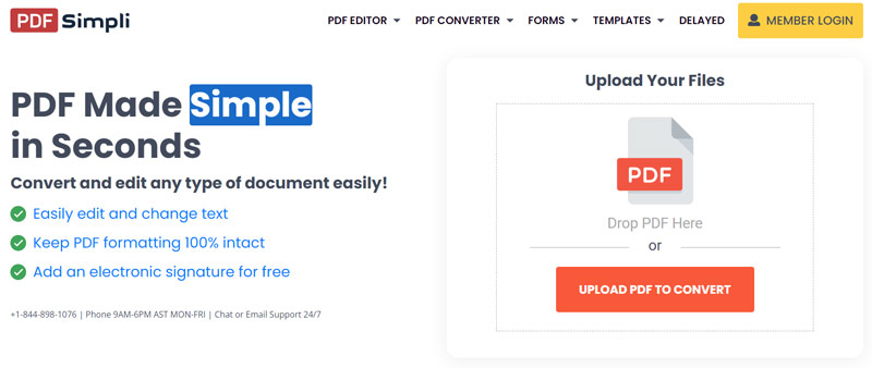 PDFSimpli Online PDF-editor Maker