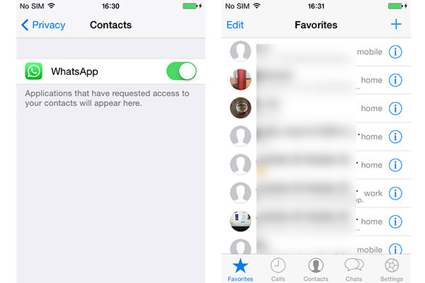 Přidat nové kontakty do oblíbených položek WhatsApp