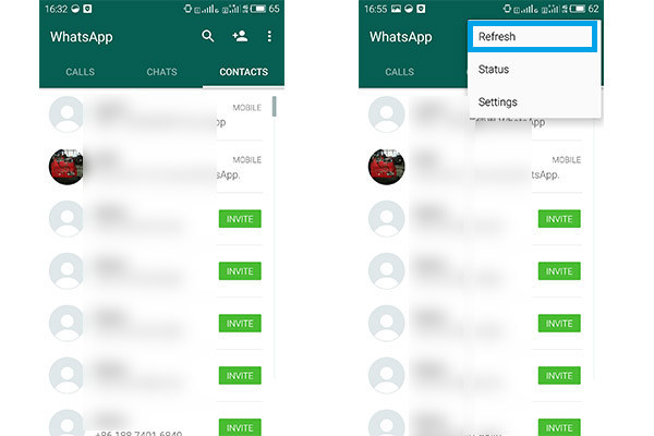 Aggiungi contatti WhatsApp per Android