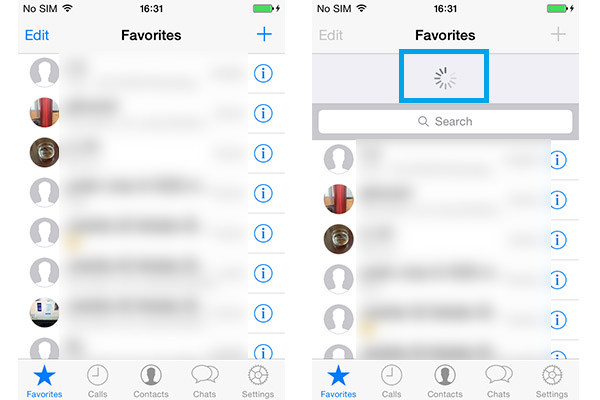 Refresh iPhone WhatsApp Favorites