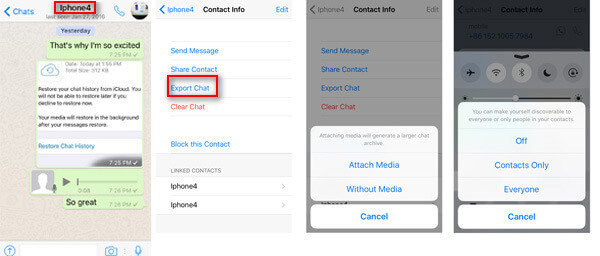 Eseguire il backup dei messaggi di WhatsApp con AirDrop