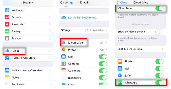 Schakel iCloud Drive in