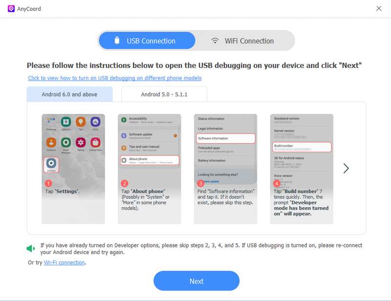 Connect Phone Via Usb
