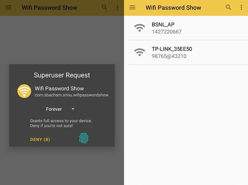 Show Wifi Password