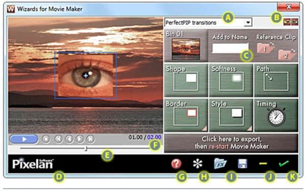 Perfectpip Sihirbazı Windows Movie Maker Eklentileri