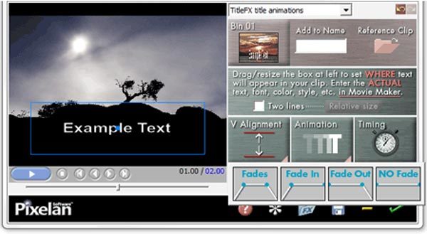 Titlefx Wizard Πρόσθετο Windows Movie Maker