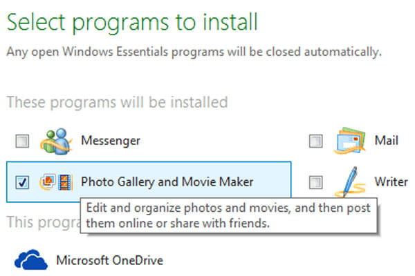 Installera Windows Movie Maker