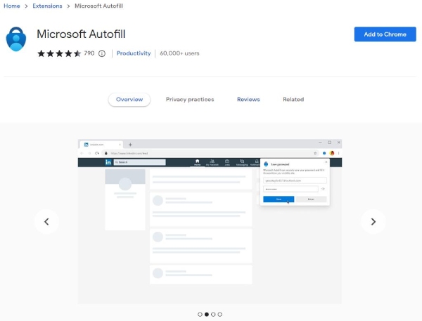 Microsoft Autofill Windows Password Manager