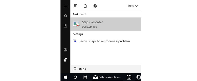 Esegui Step Recorder