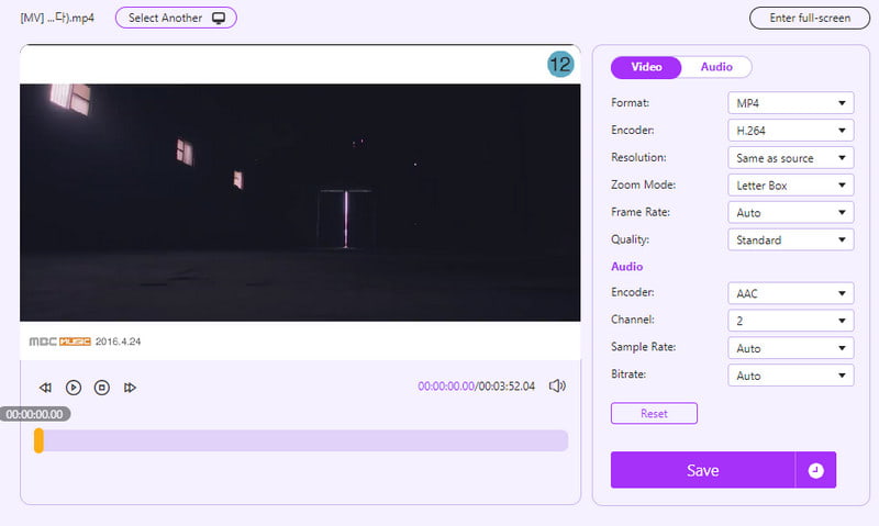 Aiseesoft Free Video Converter Online Edit Settings
