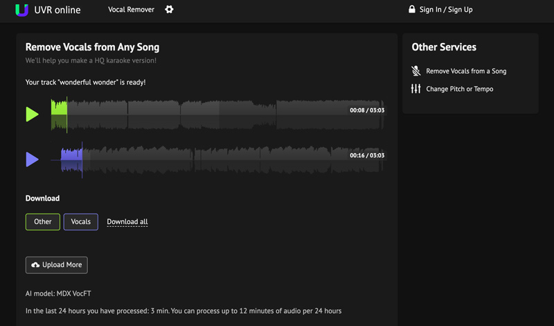 X Minus Remove Vocals From A Song Online