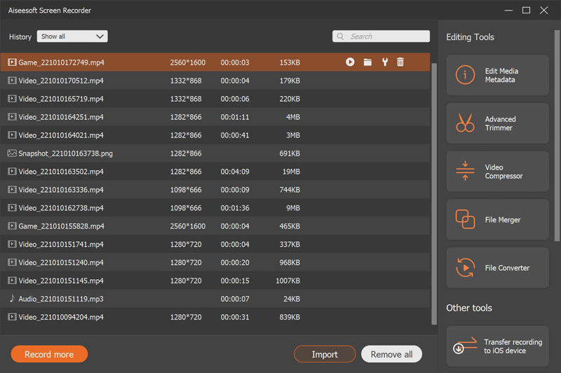 Manage Game Recording