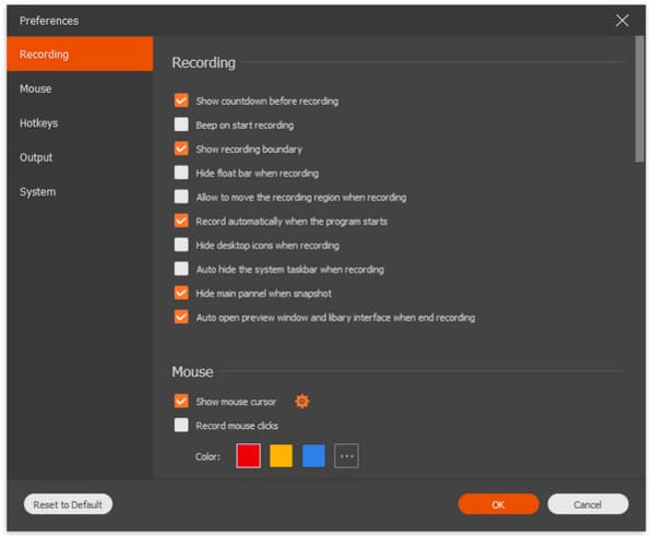 Adjust video recording settings