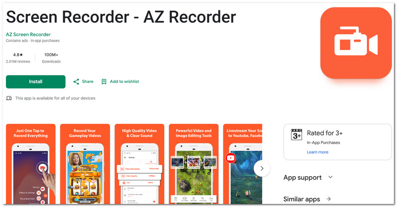 AZ Screen Recorder Android