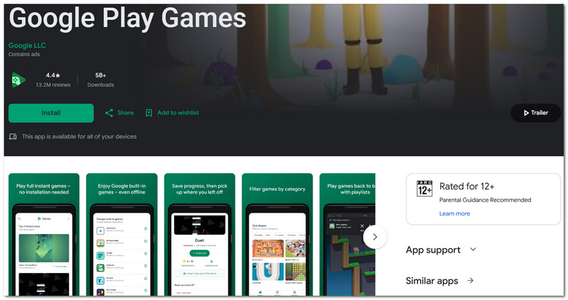 Google Play Games Screen Recorder Android