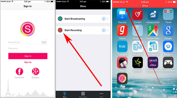 iPhone Recorder 앱으로 iPhone 화면 녹화