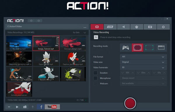 Action! - Game Recorder and Gameplay Capture Software
